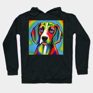 Beagle Dog Rainbow Painting Hoodie